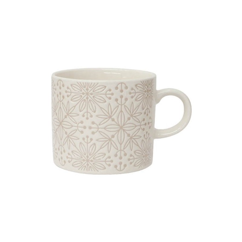 Hogdseirrs 井澤コーポレーション(Izawa Corporation)フラワーモザイク マグ ベージュ 20717