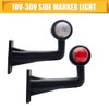 Riloer 2x Side Marker Lights, 12V/24VIndicator Rubbers Outline Lamps for