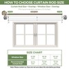 USFOOK 1 Inch Double Curtain Rods 72 to 144 Inches