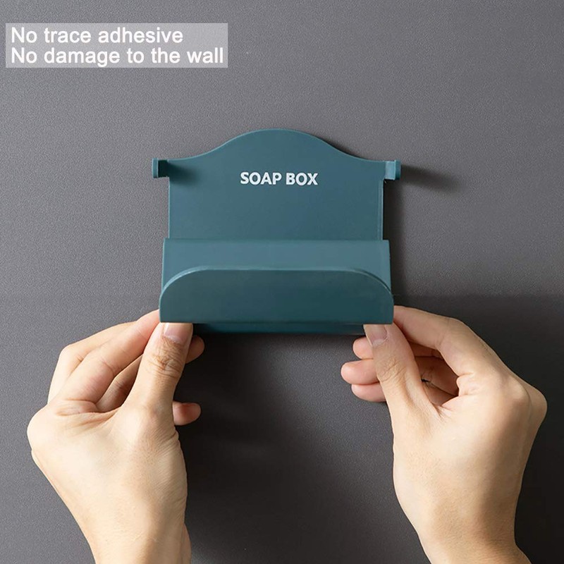 Cdycam Wall Mounted Soap Dish Holder Basket, W-shaped, Quick-Drying Drain,