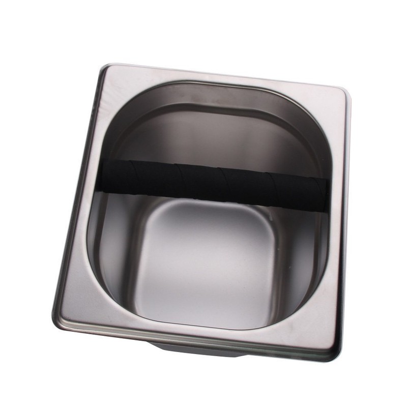 XLKJ Stainless steel knock container, coffee espresso tee container, knock