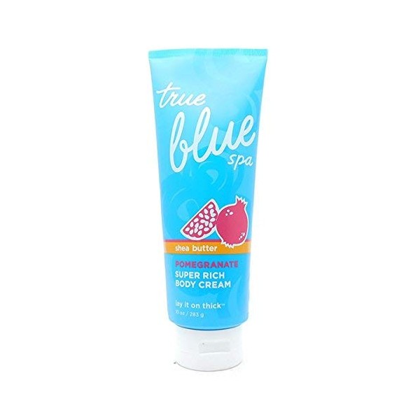 Bath and Body Works True Blue Spa Pomegranate Lay It On Thick Super Rich Body Cream 10 Ounce Full Size Retired Item