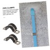Outanaya 15pcs Rubber Cushioned Stainless Steel Shaped Cable Clamps for