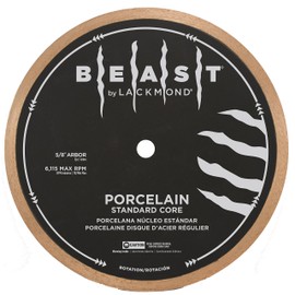Lackmond - BPS10 Beast Pro Porcelain Standard Core Tile Saw Blade - 10" Wet Ceramic Tile Cutting Tool with Thin Kerf Core & 5/8" Arbor - BPS7