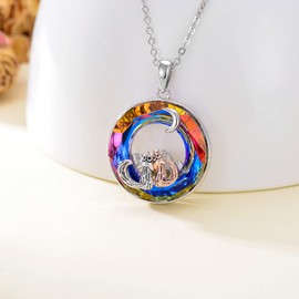 URONE Animal Gifts Necklace for Women Sterling Silver Koala/Frog/Elephant/Crystal Frog/Snake/Turtle Gifts Cute Animal Pendant with Crystal Animal Jewellery Gifts for Daughter Mum Women Girls, Sterling