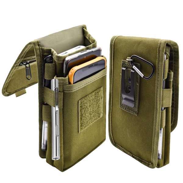 Prebene Dual Phone Holster,Belt Phone Pouch, Large Smartphone Pouch Cell