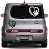 Paw Print Sticker Vinyl Decal Car Window Bumper Heart Love