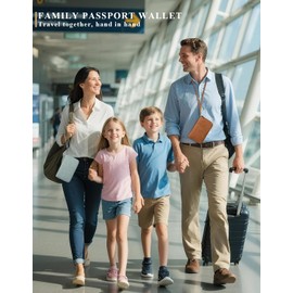 portafolios para pasaporte familiar, organizador de documentos de viaje RFID para mujeres y hombres, funda portátil para tarjetas, tarjeta de embarque con correa doble para muñeca y cuello, regalos