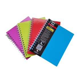 Printaform Book colección arcoiris, cuadernos de espiral, pasta dura, profesional 100 hojas, colores variados (3 piezas)                              