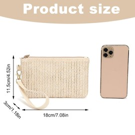 NTRUXZP Women's Clutches, Evening Bag, Shoulder Bag, Women's Straw Clutch Bag, Summer Beach Bag, Handbag, Wristlet Bag, Straw Clutch Purse, Straw Handbag for Women and Girls