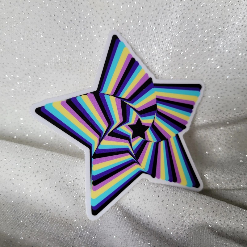 Moonlight Jade STKR081 Black Purple Aqua Yellow Pink Twisted STAR