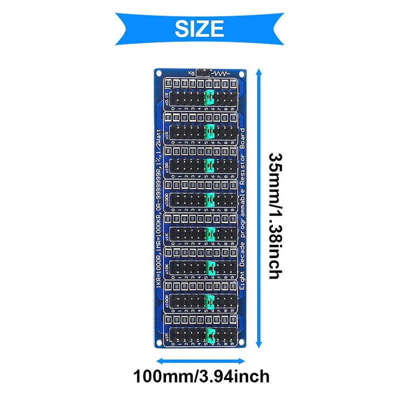 DKARDU 0.1R - 9999999R Programmable Resistor Board Eight Decade Adjustable