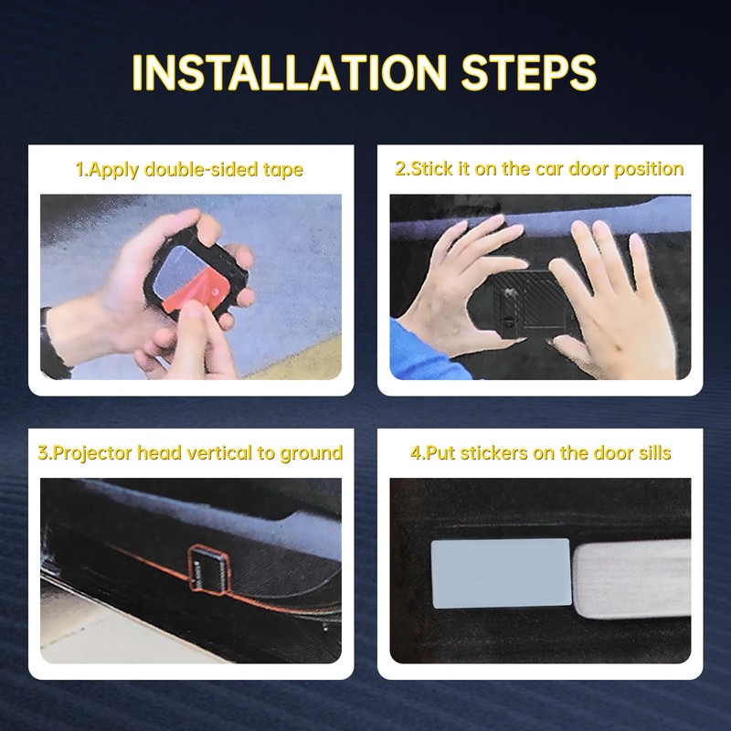 Obaiwanmg 2 Pack LED Car Door Welcome Lights Projector Logo