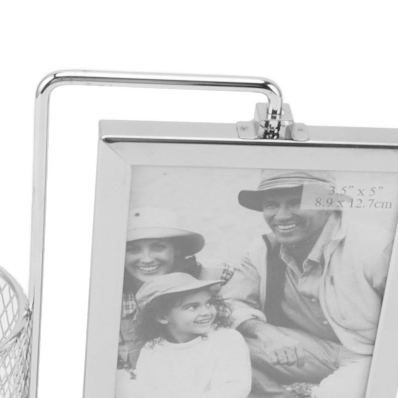 Pen Holder Picture Frame Stainless Steel Large Capacity Multi Purpose