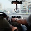 EIOUMAX JDM Heart Shaped Car Handle Straps,Rear Bumper Warning Rings