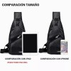 Dolores Pechera Mochila Antirrobo Usb Cuero Bandolera Cruzada Hombro