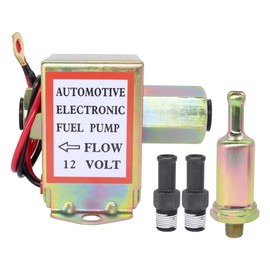 OXCANO EP014 Electric Fuel Pump 12V Universal Self Priming Heavy Duty Gas Diesel Inline In-Tank Electric Fuel Pump For Metal Solid Petro Gasoline or Diesel Engine 4.5-7PSI EP-014