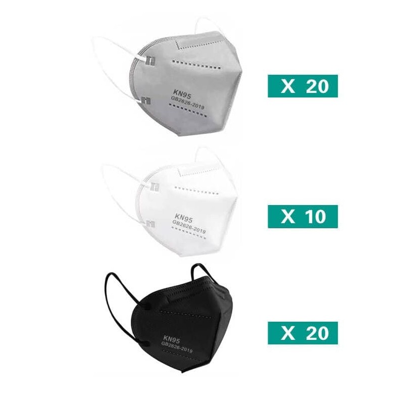 LEMENT 50PCS KN95 Face Mask 5 Layer Breathable with Elastic
