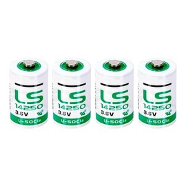 LS14250 (4-Pack) 1/2 AA 3.6v PLC Automatic Industrial Control Equipment NC Machine Meter Gas Meter Probe Lithium Battery LS 14250 (4-Pack)