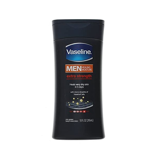 Vaseline Mens Extra Strength Lotion 10 Ounce (295ml) (6 Pack)