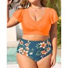 Daci Plus Size Two Piece Swimsuits - High Waisted Bikini