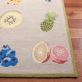SAFAVIEH Chelsea Collection Runner Rug - 2'6" x 12', Stone, Hand-Hooked French Country Wool, Ideal for High Traffic Areas in Living Room, Bedroom (HK265B)