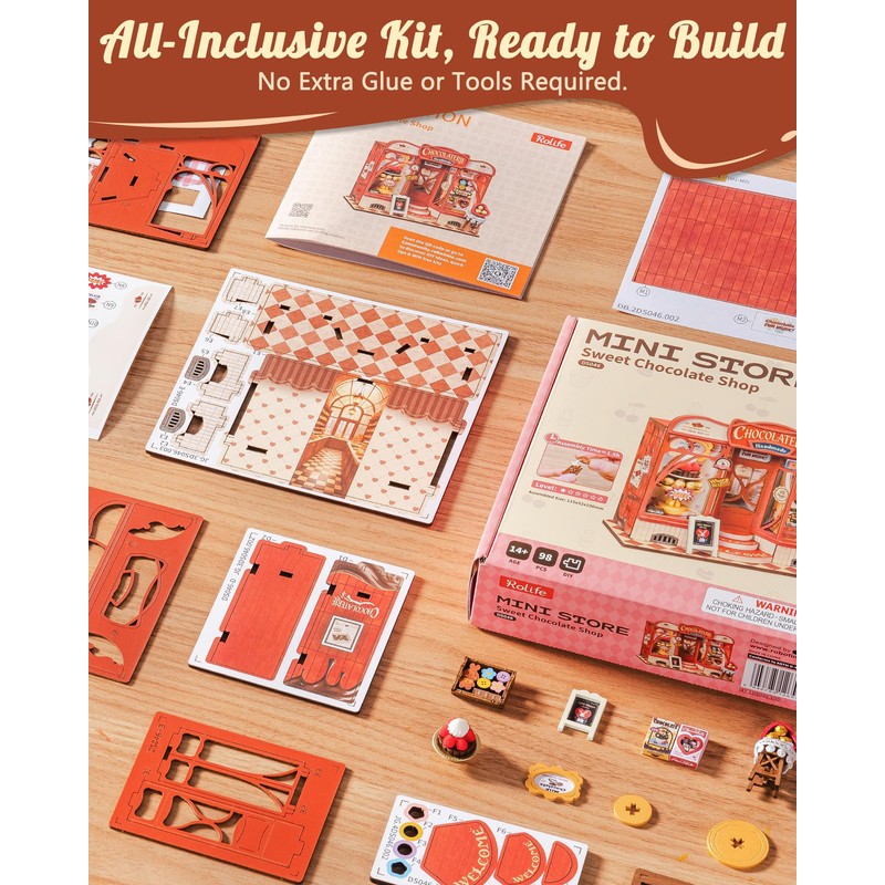 Rolife Chocolate Shop DIY Miniature House Kit