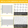 Bird Netting 50'x50' with 2.4" Square Mesh Bird Net Garden