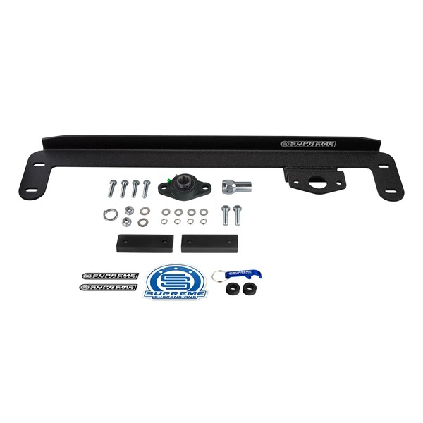 Supreme Suspensions - Gear Box Stabilizer for 2009-2022 Dodge Ram 2500 3500 Death Wobble Fix Steering Gear Box Stabilizer High Strength Steel Kit 4WD - Neoprene Can Cooler Included with Purchase
