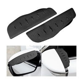 LKAHG 2PCS Car Rear View Mirror Rain Visor, Carbon Fiber Waterproof Vehicle Side Mirror Rain Eyebrow, Rainproof Auto Rearview Mirror Smoke Visor Guard, Universal for RV, SUV, Truck (Type B)