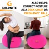 GOLDNITE Yoga Ball 26in Exercise Ball Pink Swiss Balance Ball,