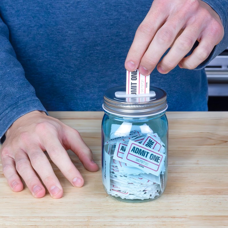 Cornucopia Brands Small Coin Bank Jars (4-Pack, Blue); 16oz Plastic