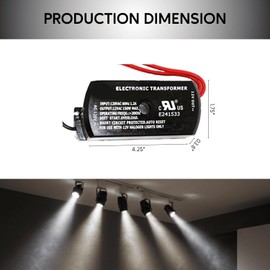 Ironsmith Lighting Products 150 Watt Dimmable Halogen Lamp Transformer - Plastic Material, Halogen, Xenon, Krypton Type Light Bulbs Support - Short Circuit Protected with Auto Restart