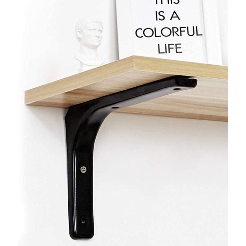 Shelf Brackets, 4 Pack L Shape 6 x 8 inch