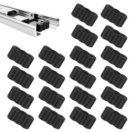 20 Pack Drawer Stoppers Slide Bumper Drawer Slides Rubber End Stoppers Dishwasher Sleeve Friction Pad for-Drawer Slide Rubber End Stopper Replacement Parts