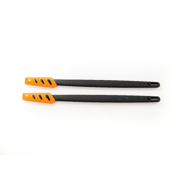 TUPPERWARE Handy Small Top Scraper Black/Orange Dough Spatula (2) 26854