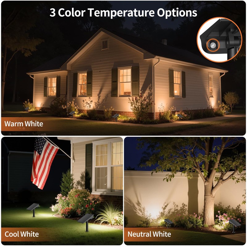 Lightonight Solar Light Outdoor Waterproof IP68, 56 LED 3 Color