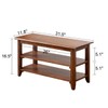 XKZG Storage Bench Wooden Shoe Bench Rustic Solid Wood Entryway