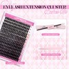 DIY 80D Lash Extension Kit Individual 0.07D Curl Lashes Cluster