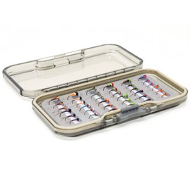 Outdoor Planet 36 Premium Tungsten Bead Perdigon Nymphs Fly Fishing Flies Assortment | Trout and Grayling Fishing Lure | Waterproof Fly Box