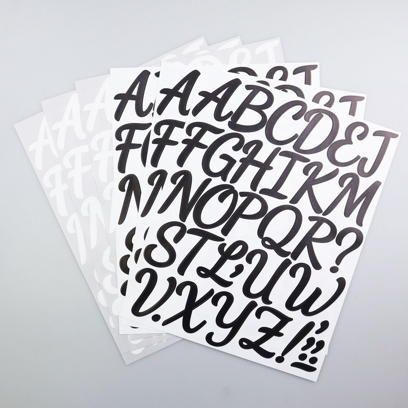 2 Inch Cursive Letter Stickers 6 Sheets, CMBBZZY Alphabet Stickers