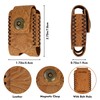 Stamped Floral Flip Top Leather Lighter Pouch, Lighter Shell Leather