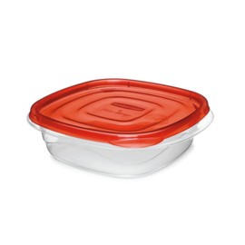 Rubbermaid TakeAlongs Sandwich Food Storage Containers, 2.9 Cup, Tint Chili, 4 Count