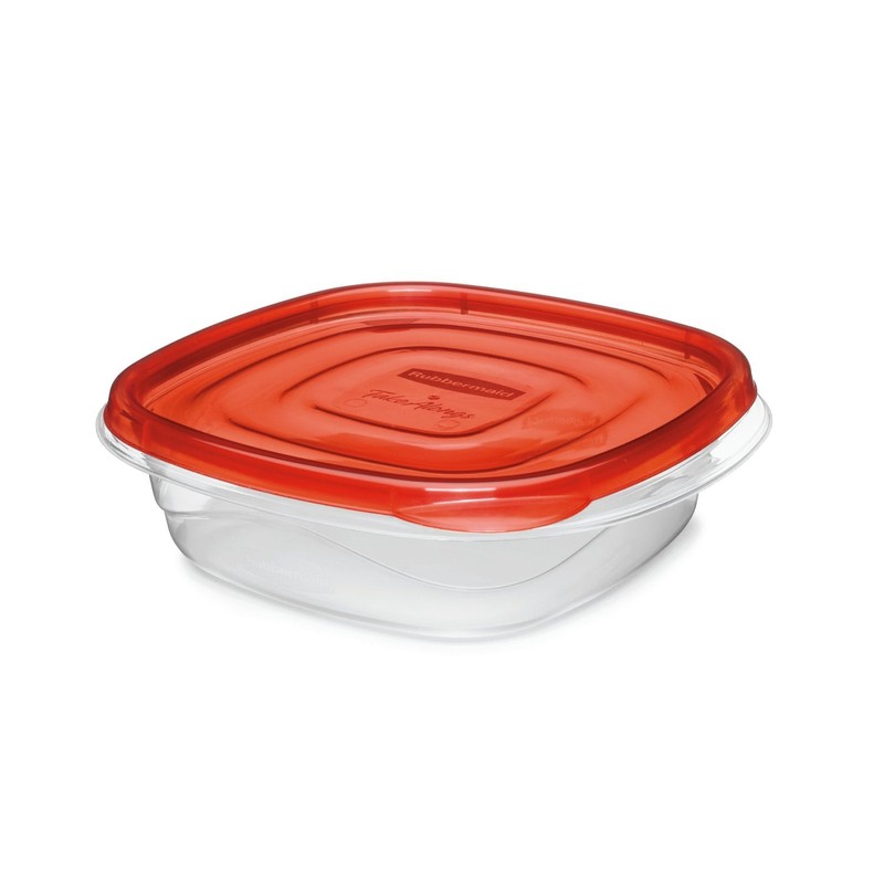 Rubbermaid TakeAlongs Sandwich Food Storage Containers, 2.9 Cup, Tint Chili,