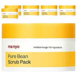 Manyo Factory Pure Stone Soybean Scrub Pack, 100g, 6 packs / 마녀공장 퓨어 돌콩 스크럽 팩, 100g, 6개