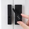 Wocoe Black 180 Degree Barn Door Lock,Mechanical Password Lock,3 Digit
