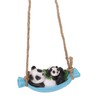 Swing Panda Statue Mother and Baby Panda Lying On The