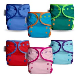 Pañales Ecológicos Unitalla Ecobebé T2  6 Pack Lisos                                                                                                  