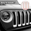 RT-TCZ for Wrangler JL Mesh Front Grille Grill Insert Headlight