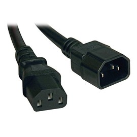 Tripp Lite Heavy-Duty Power Extension Cord 15A, 14AWG (IEC-320-C14 to IEC-320-C13) 1-ft.(P005-12N)
